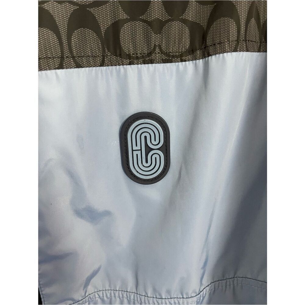 Coach Men’s Two-Tone Blue & Charcoal Windbreaker Jacket - Picture 3 of 6